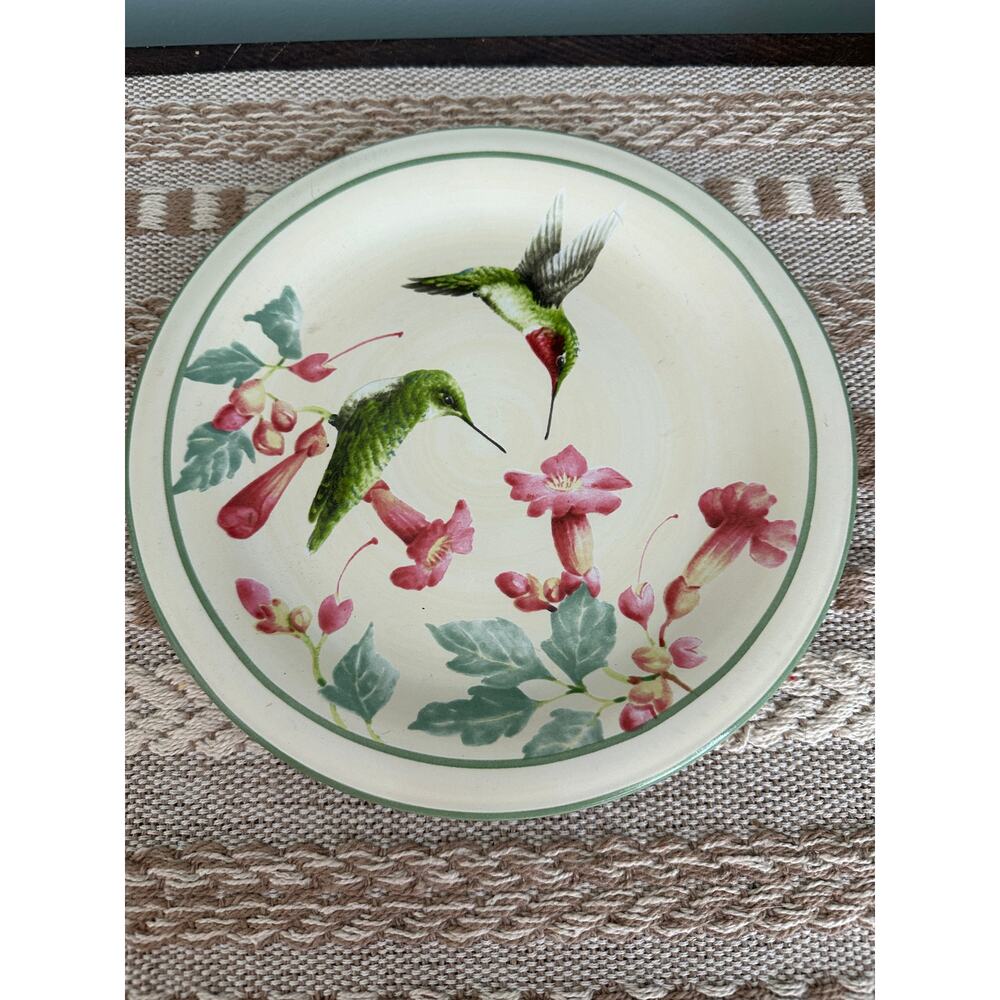Vintage Lenox Summer Greetings Ruby Throated Hummingbird 8.5" Salad Plate